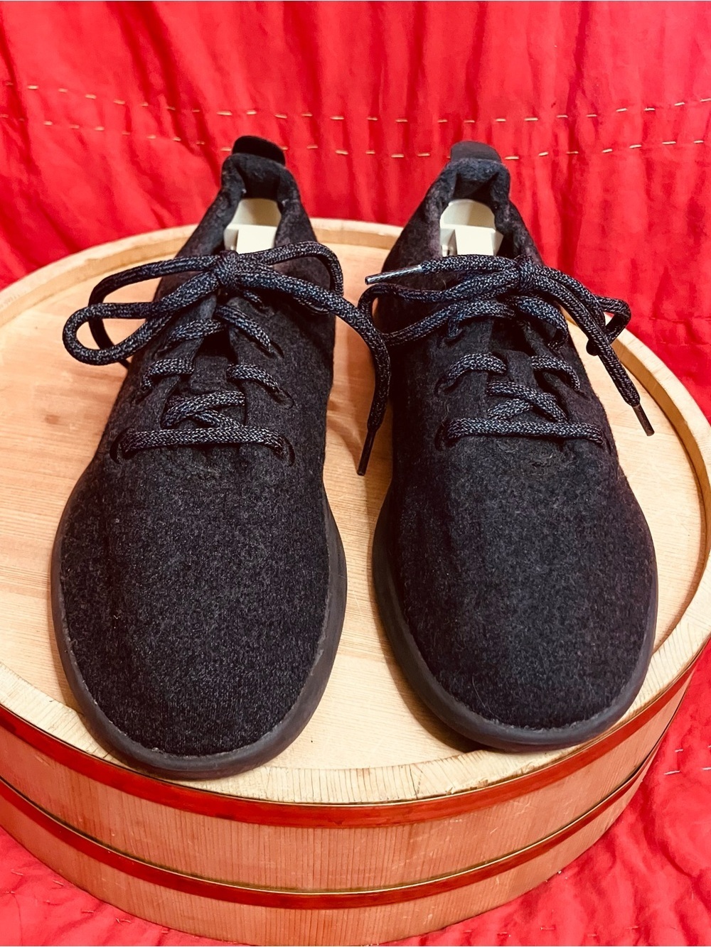 Allbirds Wool Runner Lace-up Sneakers Black Grey Athletic Low Top Women 8